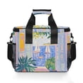 thumbnail image 7 of FORMRS Insulated Cooler Bag 24 Cans Capacity Soft Leakproof Lunch Box with Side Pockets, Seaside Boat, 7 of 7