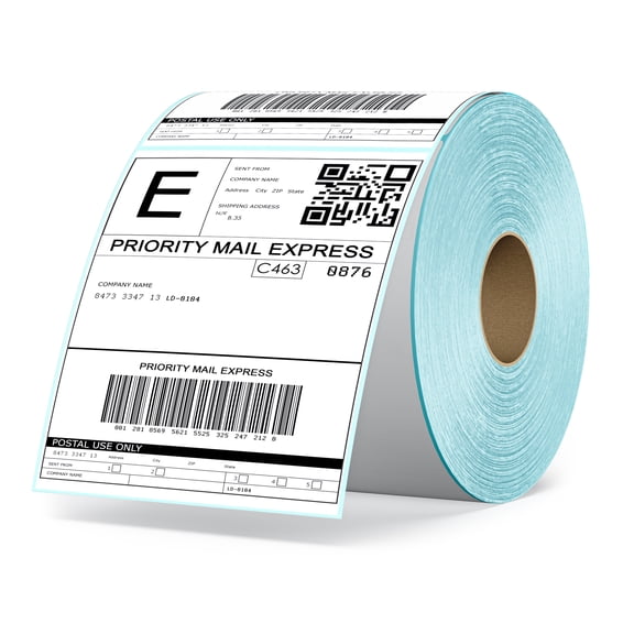 RONGTA 4x6 Direct Thermal Shipping Labels for Label Printers, 500 Rolled for Packages, Ultra-Strong Adhesive