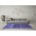 thumbnail image 3 of Ahgly Company Indoor Square Oriental Blue Industrial Area Rugs, 3' Square, 3 of 4