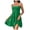 Green, variant on Kureaily Short Dress Solid Ruffle Hem Sleeveless Summer Mini Sexy (Blue,Large)