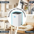 thumbnail image 2 of Small Quiet Dehumidifier with Auto Shut Off, 38OZ Capacity for Bathrooms, Closets, RVs, 2 of 7