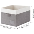 thumbnail image 4 of GRANNY SAYS Storage Bins, Collapsible Fabric Cube Organizer Baskets with Handles for Closet, Toy Storage, 3-Pack, White&Gray, 4 of 7