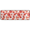 thumbnail image 5 of Dreamtimes Wild Red Poppy Hallway Runner Rug 2'x6' Kitchen Rug with Rubber Backing Watercolor Flowers Non Slip Entryway Rug Runner Washable Soft Area Rug for Hallway Bedroom Kitchen Decor, 5 of 6