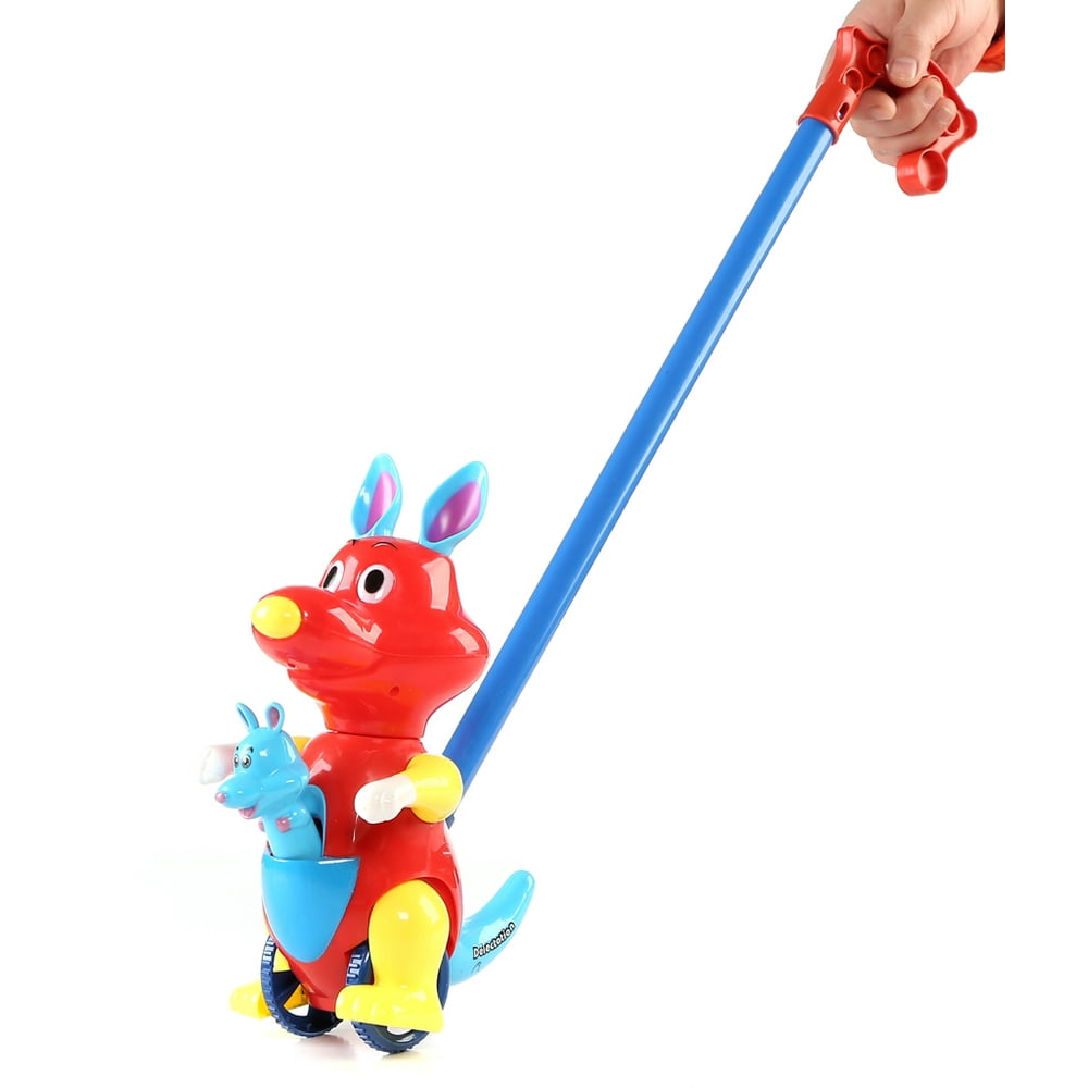 Fun Central (BC900) 1 pc 10 Inch Toy Kangaroo For Babies, Kangaroo Push Toy, Baby Push And Pull