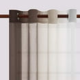 thumbnail image 4 of XWZO Ombre Sheer Curtains 2 Panels, Faux Linen Semi Voile Gradient Grommet Curtains for Bedroom, Modern Living Room Window Curtain Panels, 42 x 63 Inch, Chocolate Brown, 4 of 8