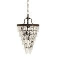 thumbnail image 3 of JL Styles Inc Tiffany 4-light Oil Rubbed Bronze Crystal Pendant Chandelier, 3 of 6