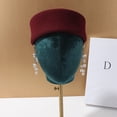 thumbnail image 6 of Vjnyvs Vintage Pillbox Hat for Women Elegant Top Hat Retro French Wool Fascinator Base Wedding Derby Church Party Hat Winter Cocktail Party Fedora, 6 of 7