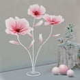 thumbnail image 3 of 3-Head Artificial Flowers Floral Bridal Wedding Bouquet Home Party Decor, 3 of 14