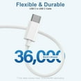 thumbnail image 6 of Standard Length 3ft 3-Pack USB C to USB C Charging Cable, goldove 60W Charger Cord, 6 of 7