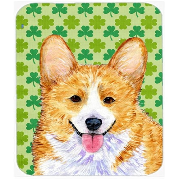 Carolines Treasures Corgi St. Patricks Day Shamrock Portrait Mouse Pad