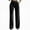 A Black, variant on Wide Leg Pants for Women Fleece Lined Pull On Pants High Wiast Stretchy Button Down Pants with Side Pocket Gray Size 3XL
