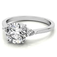 thumbnail image 4 of Auory Women's 1.41CT Moissanite Round Shape Solitaire Engagement Ring Side Stones, 4 of 10
