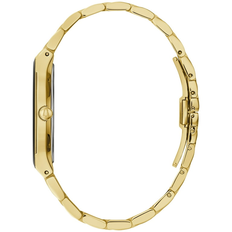 BULOVA ワイヤレススピーカー #TUNEofTIME ゴールド Series X' Gold Tone Stainless Steel Silver Tone Dial Mens