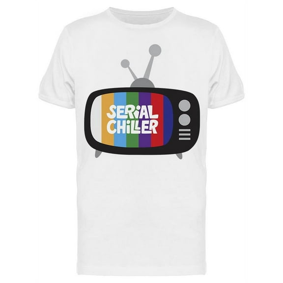 Serial Chiller Funny Television T-Shirt Men -Image by Shutterstock, Male Large