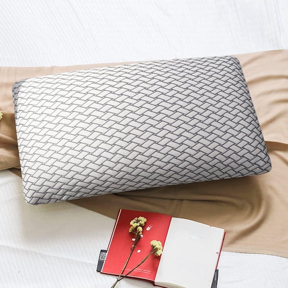 100% Natural Latex Regular Sleeping Bed Pillow, Soft Luxury Pillow, White - 40 X 60 Cm | For Side, Back & Stomach Sleepers | Medium Firmness Pillow - Breathable Jacquard Fabric Cover