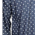 thumbnail image 3 of Hijaz Navy Blue Cotton Men's Indian Knee Length Pattern Kurta with Pockets-L, 3 of 5