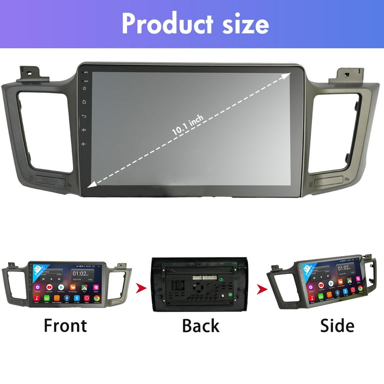 10.1" Android Car Stereo For Toyota RAV4 2013-2018 - 4GB RAM 64GB ROM, Wireless CarPlay/Android Auto, GPS, Backup Camera, 5G WiFi