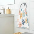 thumbnail image 3 of Yayeee 2 Pack Hand Towels for Bathroom 100% Cotton 16" x 28" Soft Absorbent Kitchen Towel, Colorful Flowers, 3 of 7
