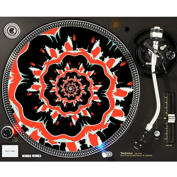 KuzmarK™ 12" DJ Turntable Slipmat - Horror Hand Hole