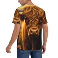 thumbnail image 2 of Rateoe Sunset Sunflower Cow A Pattern Men’s Baseball Short Sleeve Polo Shirt, Midweight Men's Shirt Golf Shirt Polo Shirts Quick Dry Short-3X-Large, 2 of 7