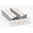 thumbnail image 2 of Inkdotpot Rose Gold Foil Paper Hang Tags Thank You Bridal Shower Favor Tags 100 Pieces, 2 of 6