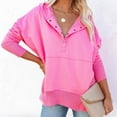 thumbnail image 1 of PENGXIANG Sweat-Shirt à Col Rond pour Femmes avec Poches (Noir-XL), 1 of 5