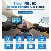Carpuride CarPlay & Android Auto for Motorcycle, Music Sharing,IP67 Waterproof Gps Ips HD Screen,Light Sensor Car Accessories(502)