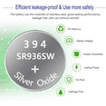 thumbnail image 2 of Watch Battery UOGTNON 394 SR936SW Silver Oxide 20-Pack, 2 of 5