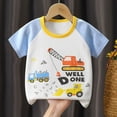 thumbnail image 2 of NOLDARES Toddler Boy Shirts Car T-Shirt for Boys Graphic Crewneck Tees Little Kids Summer Short Sleeve Cotton Tops(Light Blue,6-8 Months), 2 of 7