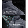 thumbnail image 6 of Lavenicole Mens Puffer Jacket - Waterproof Zip Up Hooded Lightweight Jacket for Men Darkgray 3XL, 6 of 7