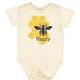 thumbnail image 3 of Inktastic Honeycomb Bee Happy Boys or Girls Baby Bodysuit, 3 of 5