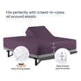 thumbnail image 4 of Gexandy 32" King Split Top Head Sheet Set 1800 Threads Top Sheet for Adjustable Bed 4 Piece Sheet Set 18" Deep Pocket for Sleep Number Bed - Plum, 4 of 8