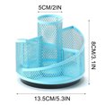 thumbnail image 2 of Hiroekza 360 Degree Rotating Pen Container Organizer - 3 Compartments, Large Capacity, Partial Hollow Design, 4.33×4.29 Inches, Multipurpose Desk Organizer for Office, Home, Workplace, 2 of 5