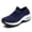 Blue, variant on Women's Walking Shoes Sock Sneakers - Mesh Slip On Air Cushion Lady Girls Modern Jazz Dance Easy Gym Nurse Shoes Platform Loafers White