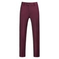 thumbnail image 5 of YDDIAN Mens Classic Suit Pants Straight Fit Modern Formal Dress Pants Separate Trousers Wine 31, 5 of 5