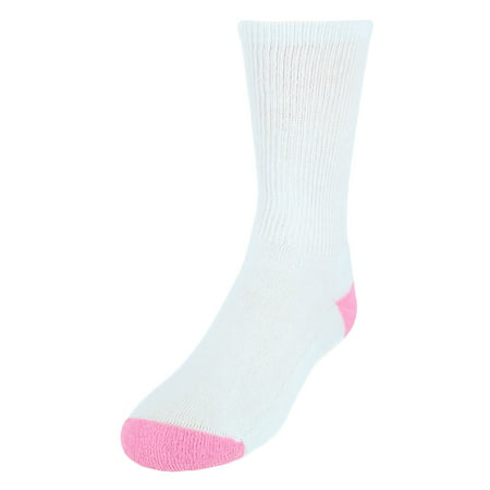 Hanes 631-6 Girl Crew Socks 6-Pack Medium White | Walmart Canada