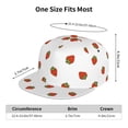thumbnail image 6 of Daiia Hand Drawn Strawberry print Flat Bill Hats Flat Brim Trucker Cap Baseball Cap Adjustable Classic Low Profile Hat Unconstructed Plain Cap, 6 of 9