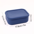 thumbnail image 1 of Silicone Food Storage Containers Reusable Silicone Bento Lunch Box Containers with Lids Microwave Dishwasher Safe BPA-Free Boxs YH-1008-blue 1, 1 of 6