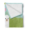 thumbnail image 2 of Llama Soft Flannel Fleece Throw Blanket, Alpacas in Love at the Mountains Argentina Fauna Animals Contrasting Colors, Cozy Plush for Indoor and Outdoor Use, 50" x 60", Multicolor, by Ambesonne, 2 of 5