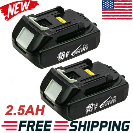 

2Pack 18V 2.5Ah Lithium Battery BL1820 For Makita LXT BL1830 BL1815 Compact Tool