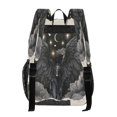 thumbnail image 3 of Large Clear PVC Backpack Heavy Duty See Through Backpack for Adults Work Travel, Dark Wings Printed 12L, 3 of 8