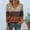 Brown, variant on Uaswgudfs Women's V-Neck 3/4 Sleeve Top - Trendy Printed Casual Loose Fit T-Shirt, Women's V-Neck Tops Brown L