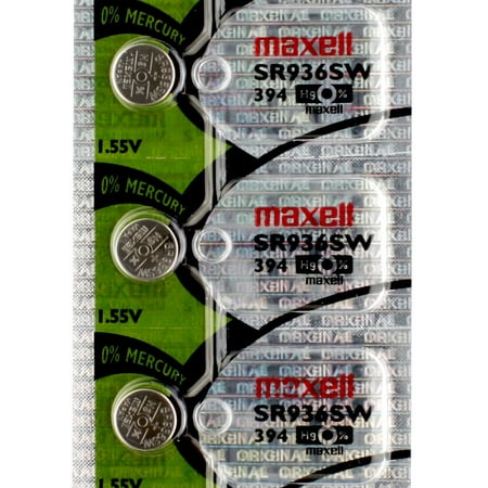 3 x Maxell 394 Watch Batteries, SR936SW or 380 Battery | Walmart Canada
