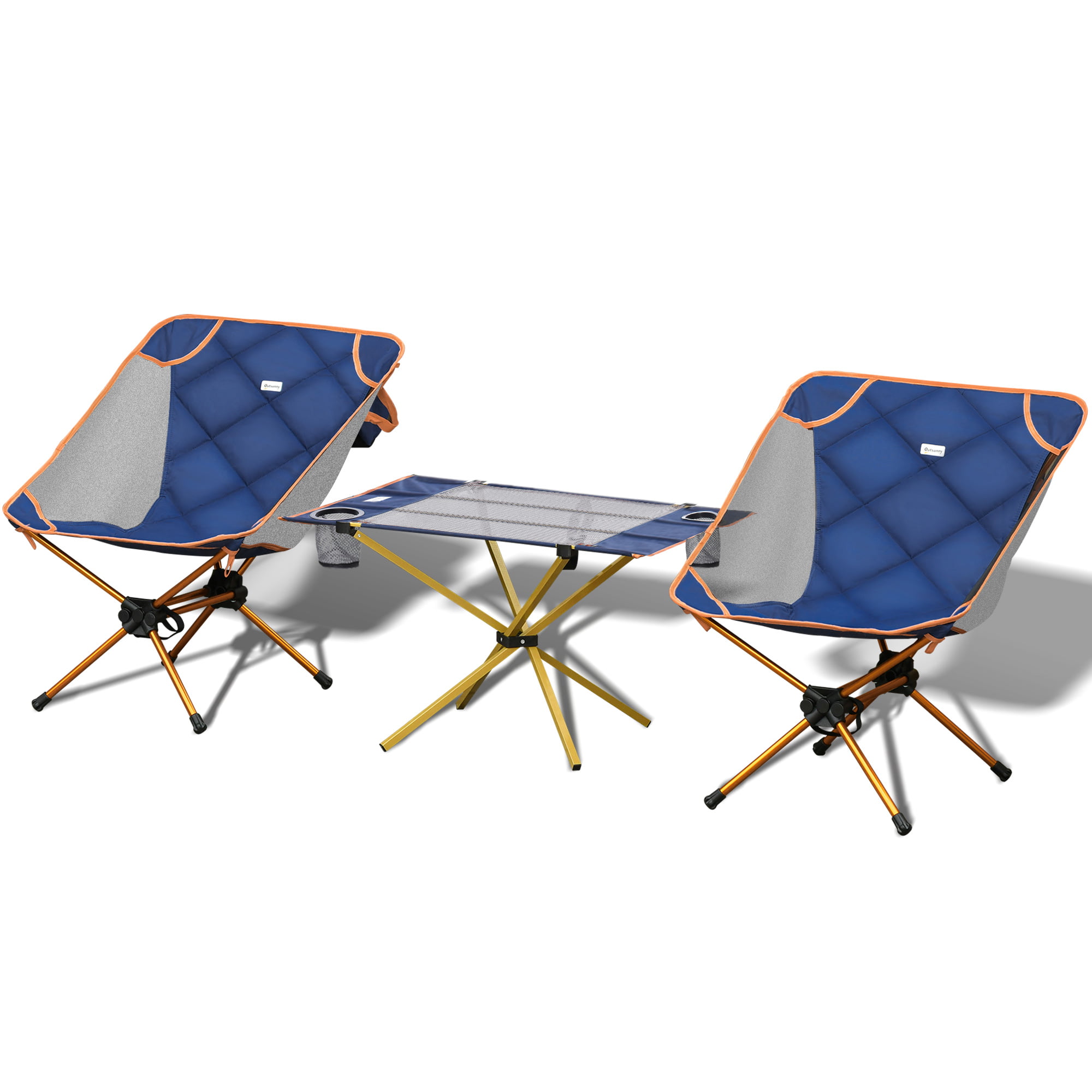 販売店 KingCamp Pack Camping Chair Oversized Padded Moon Round Saucer Chairs  Folding with Cup Holder，Storage Bag，Carry Bag for Camping， Hikin 