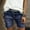 Dark Blue, variant on Daqian Womens Plus Size Shorts Women Casual Short Trousers Summer Pants Bottoms Ripped Jeans Plus Size Shorts for Women Black 6(M)