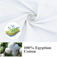 thumbnail image 4 of 100% Egyptian Cotton Standard Pillow Protectors Set of 4, 400 Thread Count Sateen Weave Cooling Pillowcase, Easy Care Zippered Style Pillow Covers (White, Standard), 4 of 7