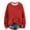 Red, variant on hotojiny Casual Sweatshirt for Women Long Sleeve Crew Neck Loose Knit Tunic Tops Fall Fashion Clothes