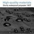 thumbnail image 2 of Waterproof Boat Cover, 14FT Trailerable Boat Cover 210D Heavy Duty Bass Boat Covers, All-Weather Mooring Cover Outdoor Protection Fits V-Hull, Tri-Hull, Runabout, Black, 2 of 7