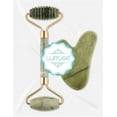 thumbnail image 2 of Natural Jade Roller and Set - Face Massager Stones for Anti-Aging, Wrinkle Relief, 2 of 7
