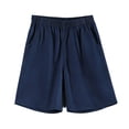 thumbnail image 4 of WELOIJEVBE Girls Boys Uniform Shorts Classic Pull on Elastic Waist Shorts with Pockets Navy Uniform Shorts for Boys Back To School Clothes Boys Shorts Size 17-18 Years, 4 of 4